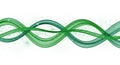 Abstract digital art with vibrant green curved lines forming a wave pattern on white background creating dynamic movement and Royalty Free Stock Photo