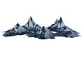 Abstract digital artwork depicting a stylized mountain range, composed of geometric, triangular Royalty Free Stock Photo
