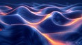 Abstract Flowing Waves of Light and Particles Royalty Free Stock Photo