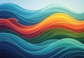 Abstract digital artwork features undulating waves in varying shades of blue, creating a sense of Royalty Free Stock Photo