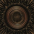 Abstract digital artwork featuring concentric circular patterns and teardrop shapes. Royalty Free Stock Photo