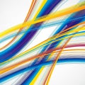 Digital artwork featuring dynamic, multicolored lines intersect Royalty Free Stock Photo