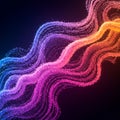 Abstract digital artwork featuring flowing, ribbon-like strands composed of numerous Royalty Free Stock Photo