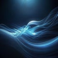 Abstract digital artwork featuring flowing, translucent waves or light trails Royalty Free Stock Photo