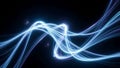 Luminous lines appear fluid and dynamic creating an impression of movement Royalty Free Stock Photo
