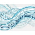 Abstract digital artwork featuring intertwining blue and white lines resembling waves Royalty Free Stock Photo