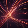 Abstract digital artwork featuring intertwining streaks of red, orange, and purple light Royalty Free Stock Photo