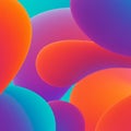 Abstract digital artwork featuring smooth, overlapping shapes in vibrant gradient