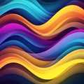 Abstract digital artwork featuring smooth, wavy patterns in vibrant Royalty Free Stock Photo