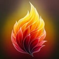 Abstract digital artwork featuring a stylized flame. The design comprises overlapping, Royalty Free Stock Photo