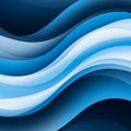 Abstract digital artwork featuring wavy patterns in varying shades of blue Royalty Free Stock Photo