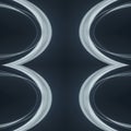 Abstract digital artwork with symmetrical design features smooth, overlapping