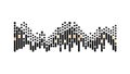 Abstract Digital Audio Waveform Graphic, vector design Generative AI Royalty Free Stock Photo