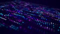 Abstract digital background. Big data code matrix. 3d rendering Royalty Free Stock Photo