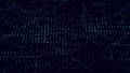 Abstract digital background. Big data code matrix. 3d rendering Royalty Free Stock Photo