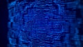 Abstract digital background. Big data code matrix. 3d rendering Royalty Free Stock Photo