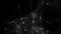 Abstract digital background. Big data visualization. Network connection structure. Science dark background. 3d rendering Royalty Free Stock Photo