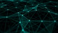 Abstract digital background. Big data visualization. Network connection structure. Science green background. 3d rendering Royalty Free Stock Photo