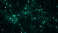 Abstract digital background. Big data visualization. Network connection structure. Science green background. 3d rendering Royalty Free Stock Photo
