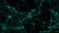Abstract digital background. Big data visualization. Network connection structure. Science green background. 3d rendering Royalty Free Stock Photo