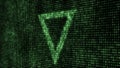 Abstract digital background. Binary code. Abstract shapes. Green color. 3D rendering Royalty Free Stock Photo