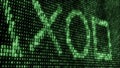 Abstract digital background. Binary code. Abstract shapes. Green color. 3D rendering Royalty Free Stock Photo