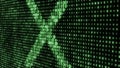 Abstract digital background. Binary code. Abstract shapes. Green color. 3D rendering Royalty Free Stock Photo
