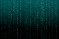 Abstract digital background with binary code. Hackers, darknet, virtual reality and science fiction.