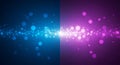 Abstract Digital Background with Blue and Purple Glowing Particles and Grid Pattern image Royalty Free Stock Photo