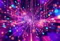 Abstract digital background. It can be used for technological processes, neural networks, and AI, digital storages, sound and grap