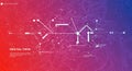 Abstract digital background features a complex network of interconnected lines and Royalty Free Stock Photo