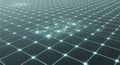 Abstract Digital Grid with Glowing Interconnected Points Representing Data Flow, Network Connections, and Technological Innovation Royalty Free Stock Photo