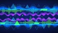 Abstract Digital Waveform and Geometric Data Visualization Royalty Free Stock Photo