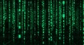 Digital Matrix Code Rain Background - Binary Code, Technology, Data, Futuristic Royalty Free Stock Photo