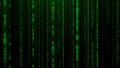 Abstract Digital Matrix Background with Falling Green Binary Code Royalty Free Stock Photo