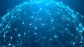 Global Network Connection Abstract Blue Background Royalty Free Stock Photo
