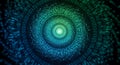Abstract Digital Data Tunnel with Binary Code and Green Blue Gradient Royalty Free Stock Photo