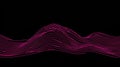 Abstract Digital Waveform Background with Neon Pink Contours. Minimalist Futuristic Sound Visualization or Topography Lines Royalty Free Stock Photo