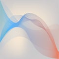 Abstract Digital Background with Flowing Red Blue Particle Waves. Internet or Technology Illustration