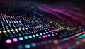 Abstract digital background in the form of a screen with numbers and program codes for computers, writing computer programs Royalty Free Stock Photo