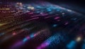 Abstract digital background in the form of a screen with numbers and program codes for computers, writing computer programs Royalty Free Stock Photo