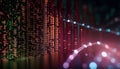 Abstract digital background in the form of a screen with numbers and program codes for computers, writing computer programs Royalty Free Stock Photo