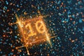 Abstract digital background with Hexadecimal and binary code 3d illustration Royalty Free Stock Photo