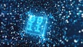Abstract digital background with Hexadecimal and binary code 3d illustration Royalty Free Stock Photo
