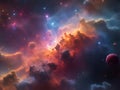 Abstract Digital Background. Nebula space colorful. Generative Ai Royalty Free Stock Photo