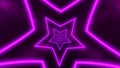 Abstract digital background with neon purple stars. Abstract tunnel, portal. Royalty Free Stock Photo