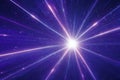 Abstract digital background with neon stars. Modern ultraviolet blue purple light spectrum Royalty Free Stock Photo