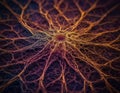 Abstract digital background of neural networks