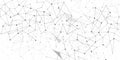 Abstract digital background of points, lines and triangles. Glowing plexus. Big data. Network or connection Royalty Free Stock Photo