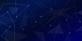 Abstract digital background of points, lines and triangles. Glowing plexus. Big data. Network or connection Royalty Free Stock Photo